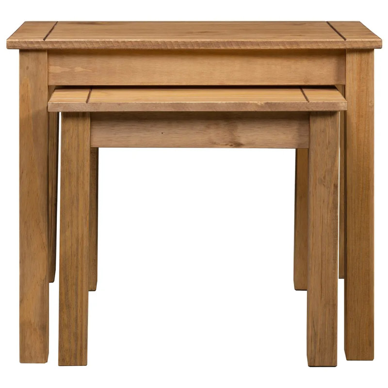 Marquez Solid Wood Nesting Tables, Brown