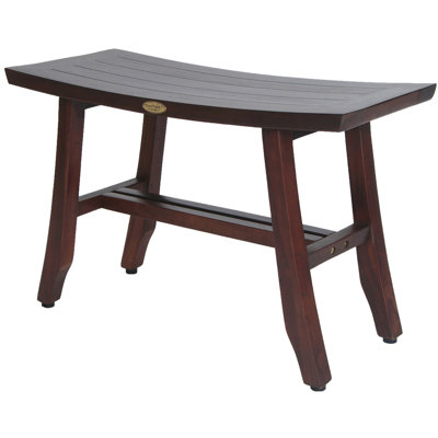 DecoTeak Satori, Teak Shower Stool, Teak Shower Shaving Foot Rest, Teak Shower Shaving Stool, in Woodland Brown