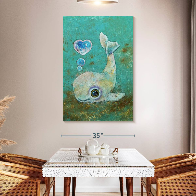 Brampt Baby Whale, 51" H x 34" W