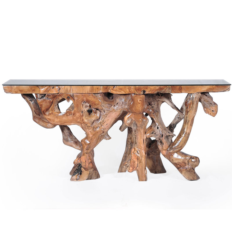 Bouvet 72'' Solid Teak Wood Root Console Table