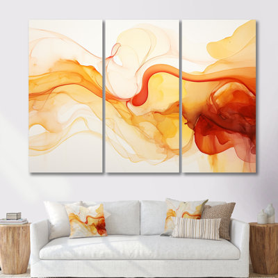 Cyrina - Liquid Ink Abstract Wall Art Living Room Set
