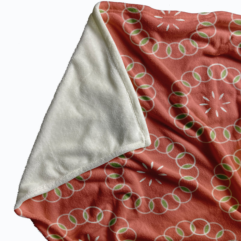 Raya Plain Weave / Muslin Throw Blanket, Orange