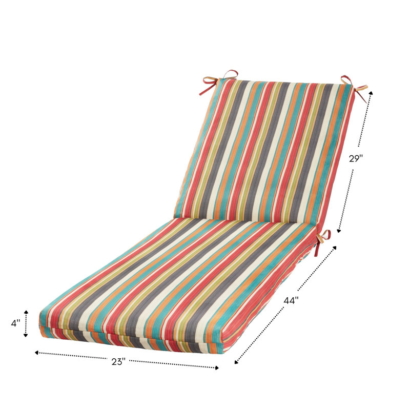 Outdoor Chaise Lounge Chair Cushion, Sunset