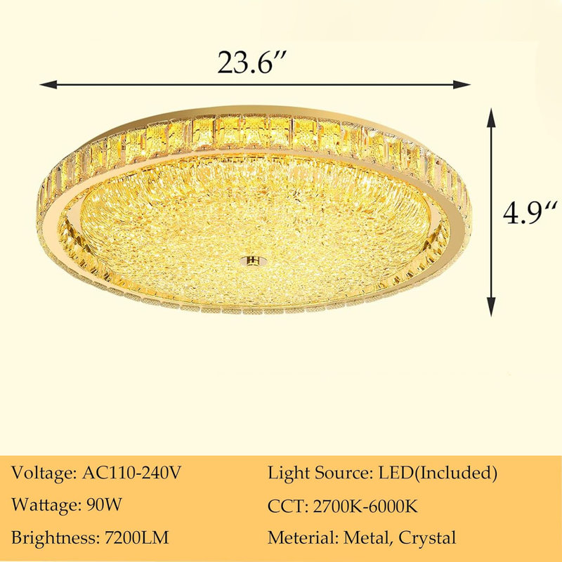 Lustre à DEL pour chambre à coucher