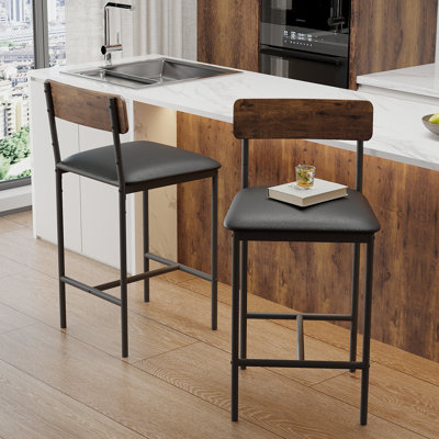 Counter Stool with Metal Frame