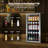 Wine and Beverage Cooler Combo 28 Bottle 105 Cans Freestanding Dual Zone Wine Beverage Fridge with Reversible Door 3-Color LED Light Adjust Shelves 