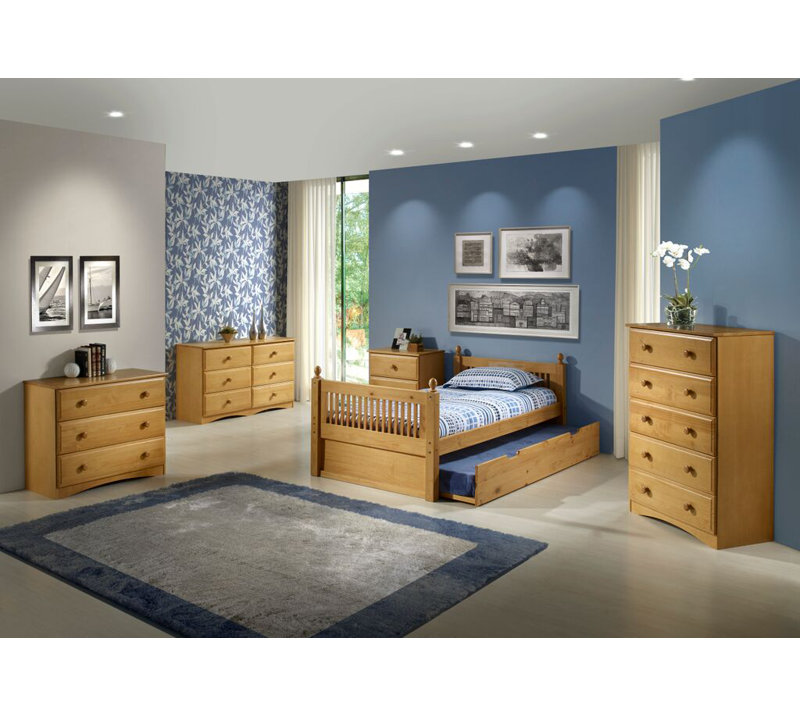 Commode 3 tiroirs Alayna, Naturel