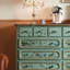 Armoire d'appoint verte et bois manufacturé vert