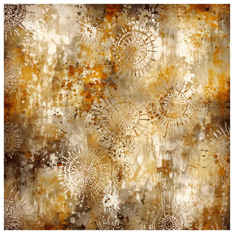Tapis de bain Abstract Sunburst, L 34 po x L 21 po