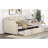 Beige Twin Upholstered Daybed With Trundle And Mattress Support Trundle, Fabric Cover-77962587