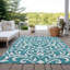 Tapis intérieur / extérieur en polyester tissé à la machine mâle / bleu sarcelle mâle-95998905