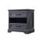 Table de bout de ferme 24 po avec station de charge, grande table d'appoint à 2 tiroirs avec tablette ouverte, table de chevet rustique pour chambre à coucher et salon-41885548