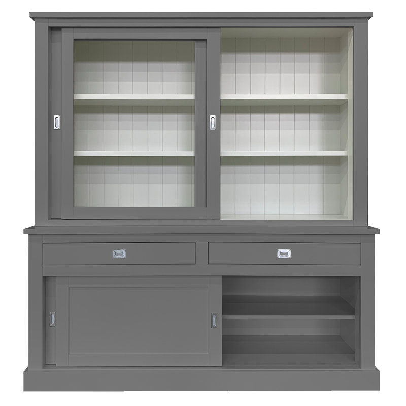 Antione Display Cabinet, Mouse Grey