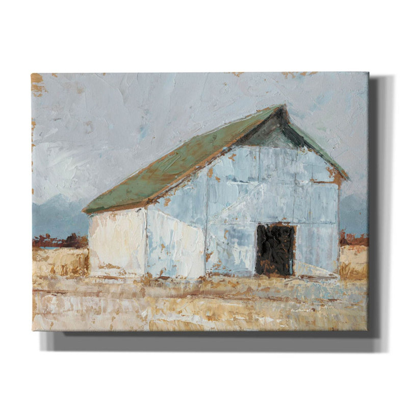 «Whitewashed Barn I» par Ethan Harper, art mural sur toile, H 26 po x l 34 po x P 1,5 po
