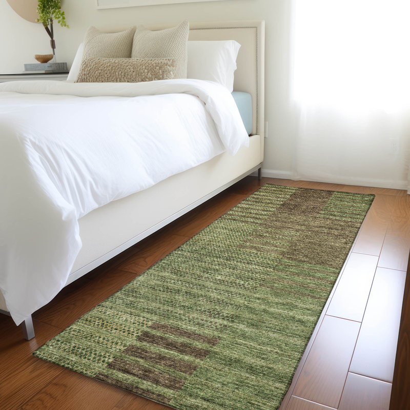 Premium Machine Washable Prisco Mocha Rug, Runner 2'3" x 7'6"