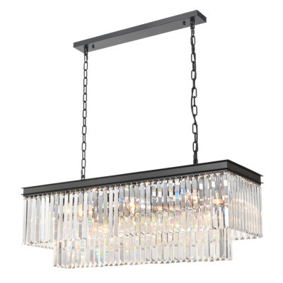 Ahzari 11 - Light Black Crystal Pendant