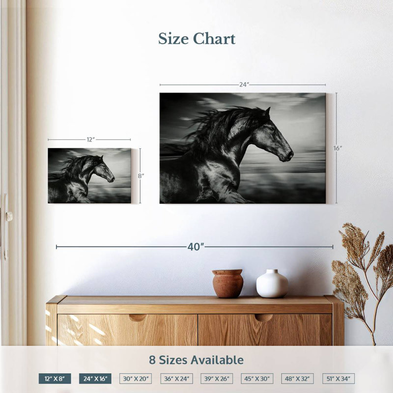 Brampt Thoroughbred, 16" H x 24" W