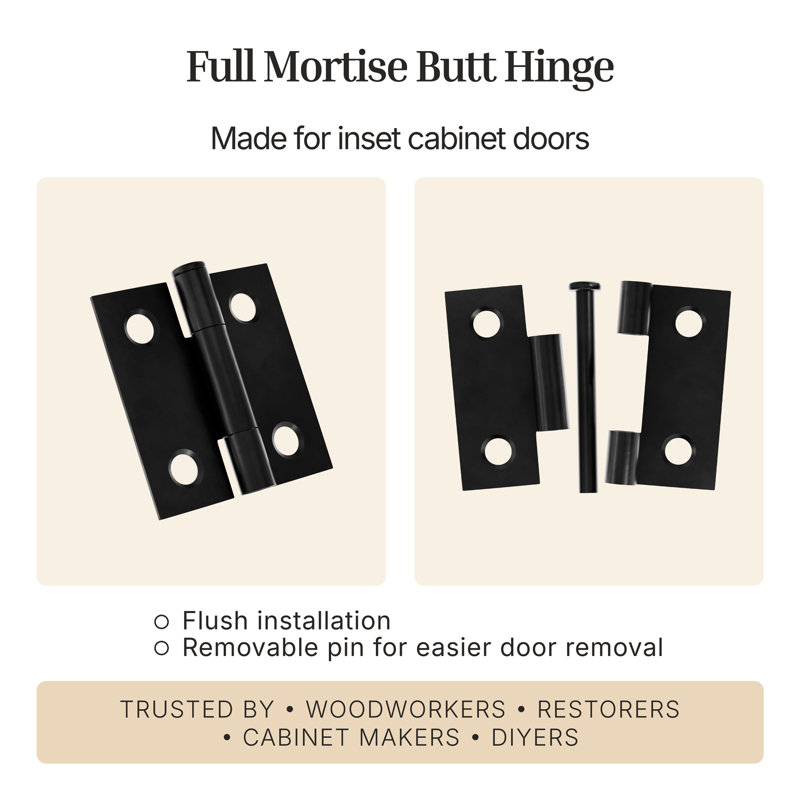 Oil Rubbed Bronze Finished Butt Hinges