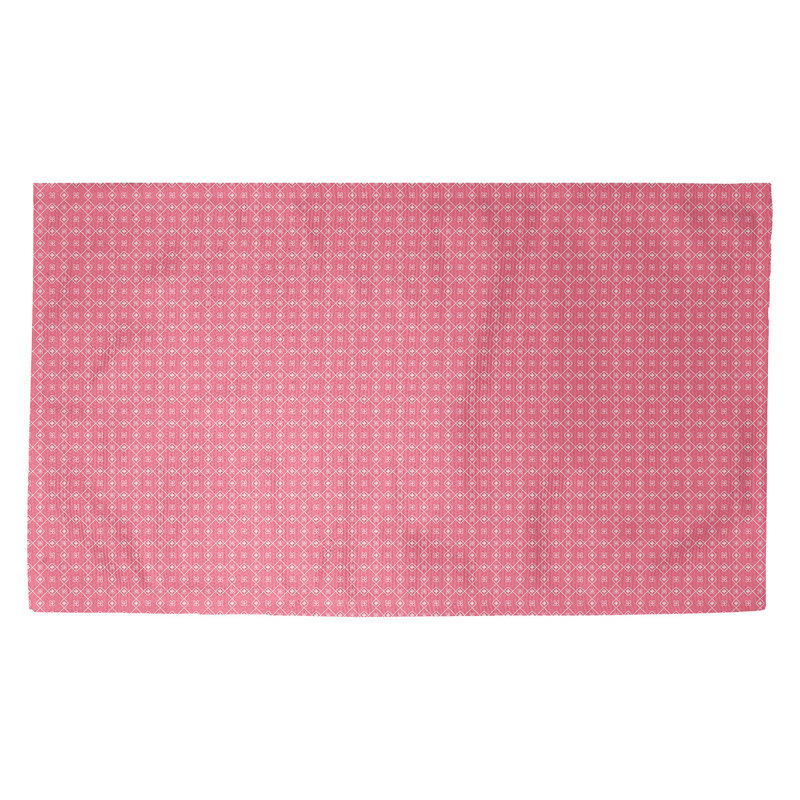 Tapis de porte d’intérieur napperon Kitterman, Rectangulaire 2 pi 1,5 po x 3 pi 4 po, Rouge