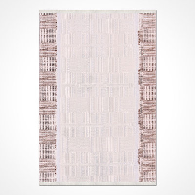 Tapis crème moderne antidérapant lavable à la machine