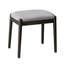 Tabouret de coiffeuse moderne en chêne massif avec siège rembourré