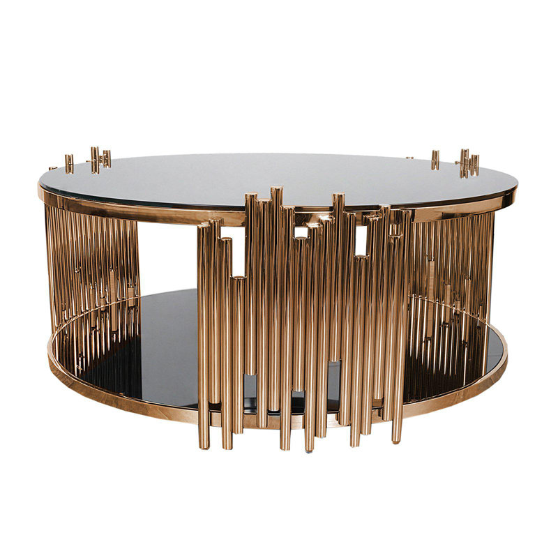 Table basse Fortney, Or rose
