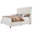 Jamileth King Upholstered Sleigh Bed with Tall Button-Tufted Headboard and Nailhead Trim, Cream-26341943-26341945