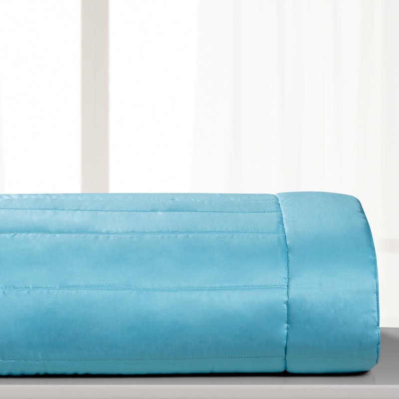 Palm Beach Coverlet, Twin Coverlet, Aqua Linen
