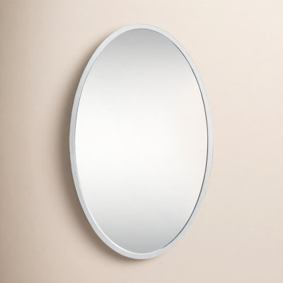 Vidal Stainless Steel Frame Oval Wall Mirror