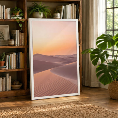 Desert Under Stars Minimalist 1 Piece Wrapped Canvas Wall Art