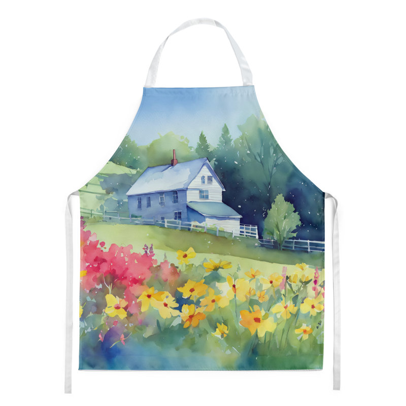 Iris du Tennessee en tablier aquarelle, Blue Mayflowers du Massachusetts