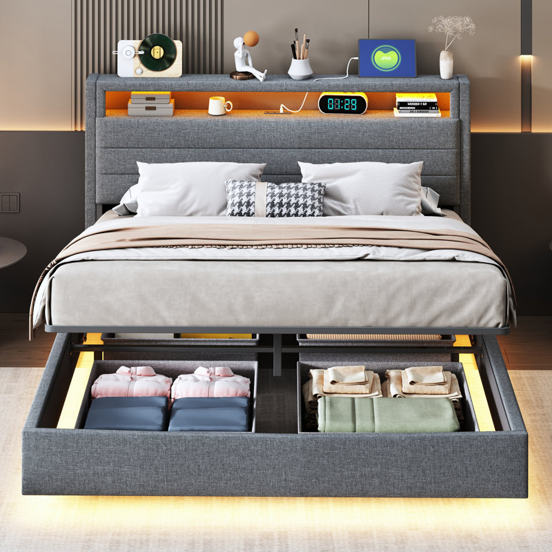 Bed, Gray
