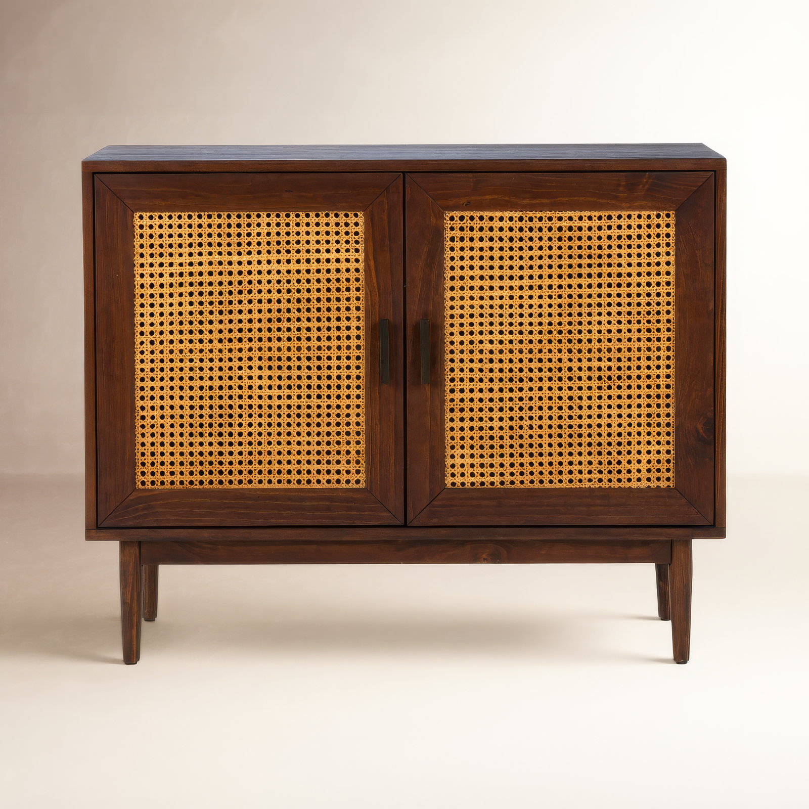 Genie Solid Wood Storage Cabinet, Walnut