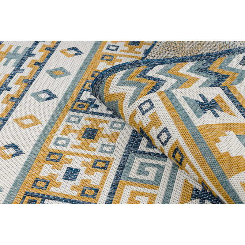 Edene Geometric Indoor / Outdoor Area Rug, Rectangle 80 x 150cm