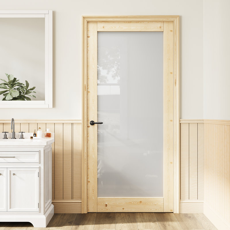 Porte de garde-robe intérieure coulissante en bois de pin massif, 32 po x 80 po