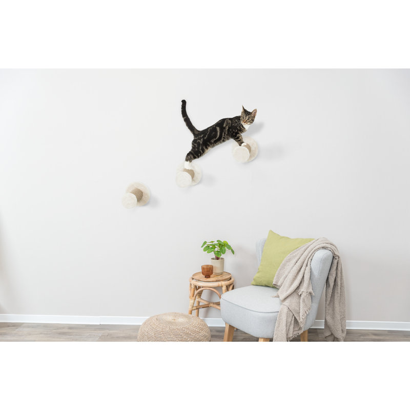 Perchoir pour chat 9 po , Gris clair / Brun, H 8,75 po x l 7,5 po x P 7,5 po