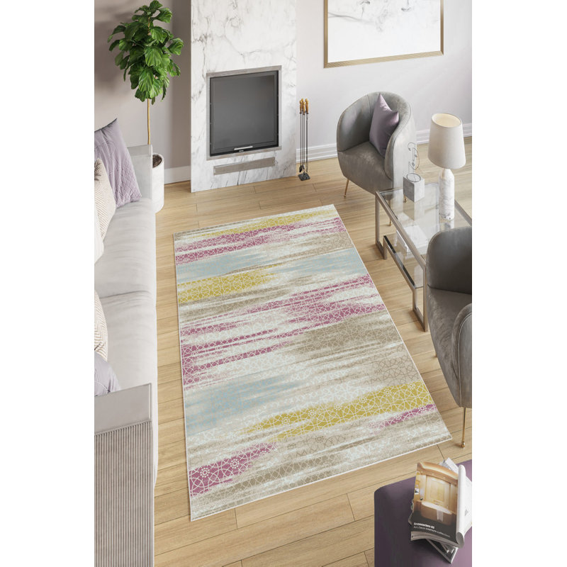 Eco-Friendly Area Rug, 100% Polyester, 31.5 x 47.2 inches | 650 g/m², 0.16 in Pile Height | Antibacterial, Non-Slip PVC Dot Underside | Machine Washable, Perfect for Living Room & Bedroom Decor