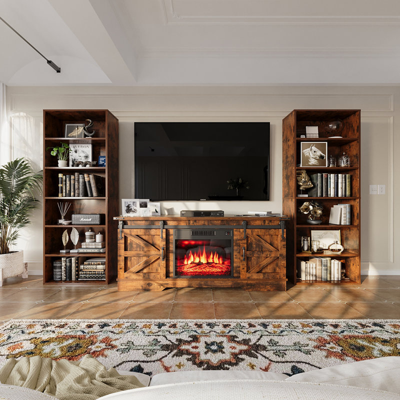 Livingon 21.8"W Standard Bookcase, Brown, (6 Shelves) 71.4"H x 21.8"W x 9.3"D