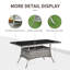 Table de salle à manger rectangulaire pour l'extérieur L 59,1 po x l 33,5 po-96659776
