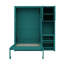 Lits simples escamotables rotatifs muraux avec bibliothèque, armoire, bureau réglable et rangement latéral-945209240