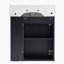 Meuble-lavabo flottant moderne 21,6 po avec lavabo en céramique, rangement à gauche, vert-103675873