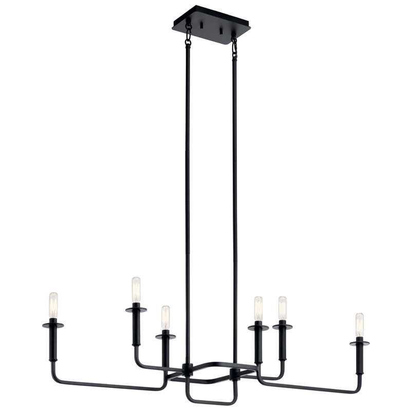 Alden 6 - Light Chandelier, Black
