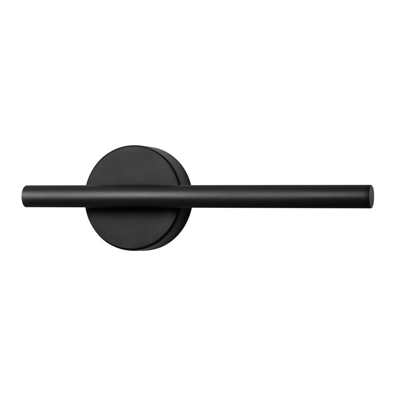 Applique murale câblée en fer forgé Kempinski, 6 000 K, Noir mat, H 16 po x l 4,72 po x P 2,8 po