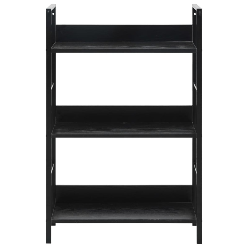 Kaelynn 90.5cm H x 27.6cm W Standard Bookcase, Black, Black