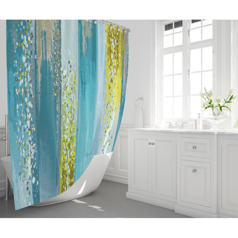 Airyana Abstract Single Shower Curtain, 93" H x 70" W