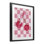 «Coquette Cherries over Chequers», impression sous verre encadrée, design par Nina Jacobs