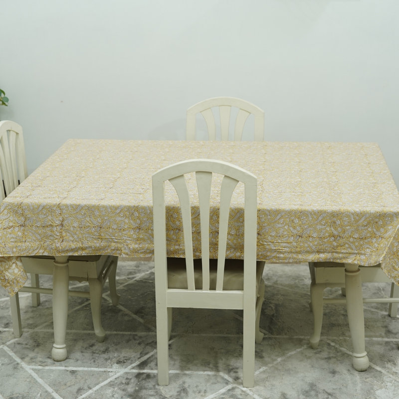 Red Barrel Studio®, une nappe en coton à imprimé bloc pour chaque décor, Blackforest (8 places), Rectangle 108 po