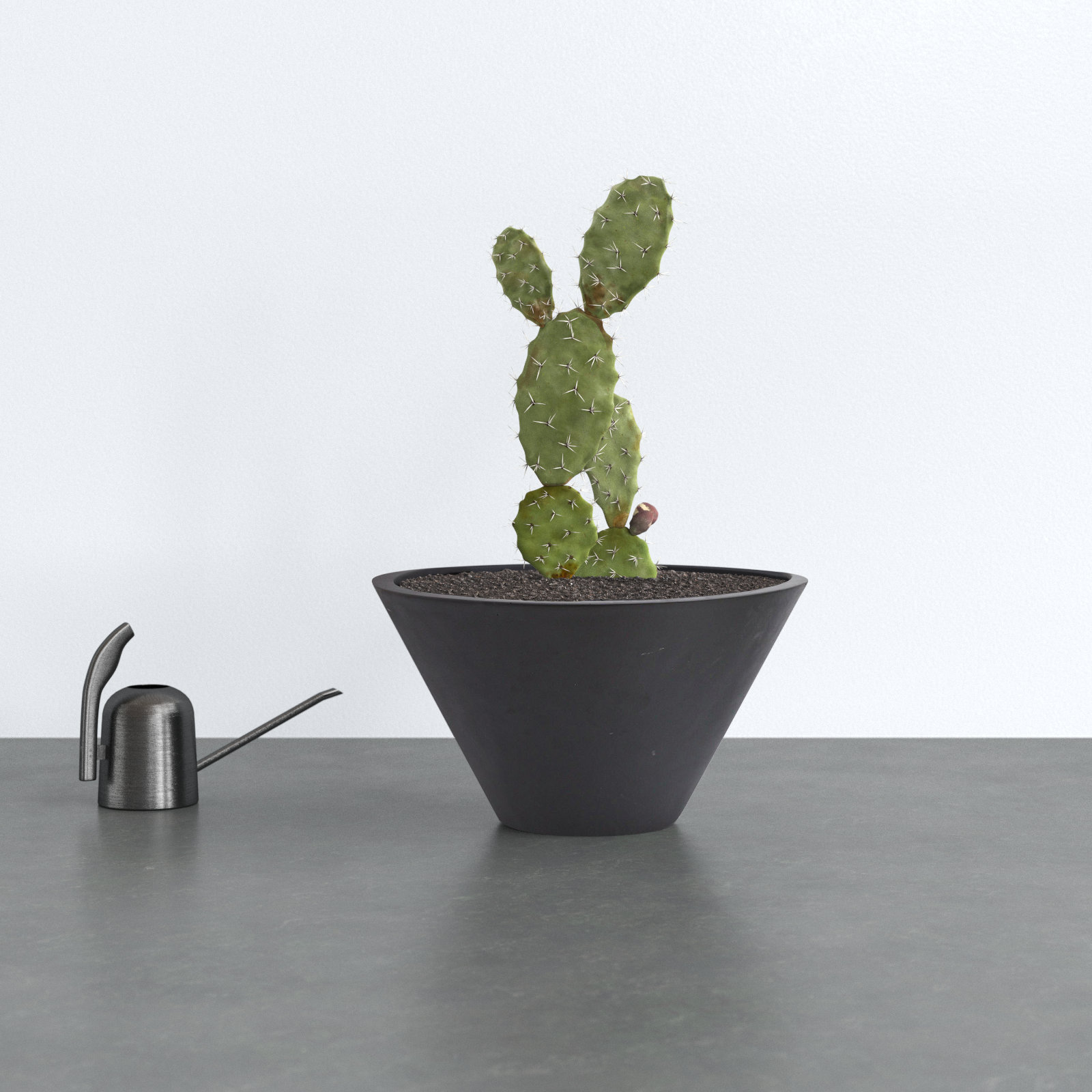 Neo Handmade Pot Planter, Black, 13.25" H x 23.5" W x 23.5" D