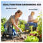 Genouillère de jardin pliable et siège avec pochette à outils Outsunny, gris