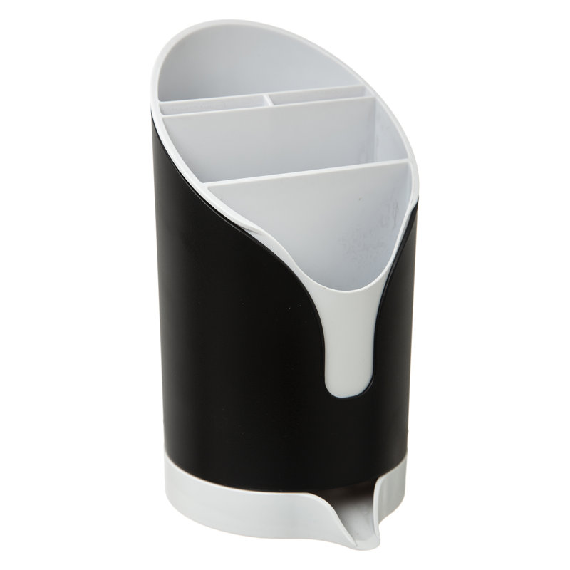 Plastic Utensil Crock, Black